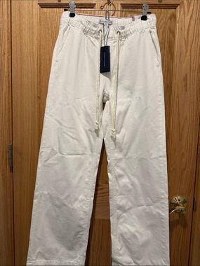 Tommy Hilfiger White Drawstring Cotton Chinos